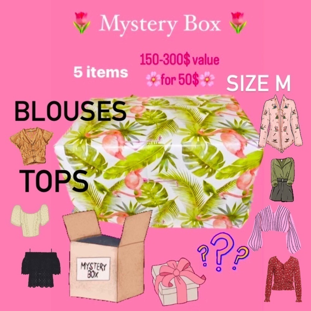 🌷  Mystery Box🌷 5PC Women’s Tops Blouses Size M